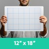 Flipside Dry Erase Rectangle Graph Quadrant Lined/Plain Two-Sided Boards, 12