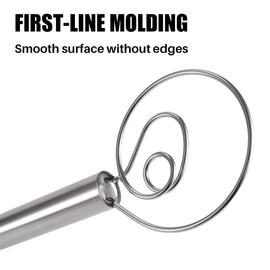 Batidor de Masa, Batidor Mezclador de Bobina de Harina de Acero Inoxidable para Cocinar, Hornear Pan, Accesorio para Hornear