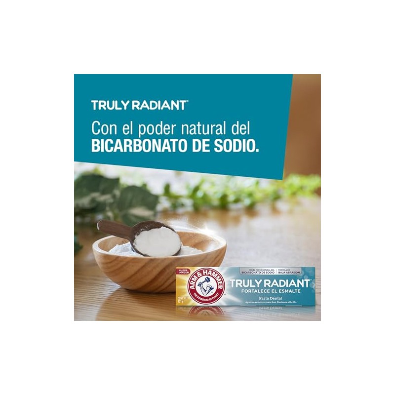 Arm & Hammer Truly Radiant, Pasta Dental Blanqueadora, Fortalece El