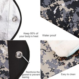 LYN Reusable Emergency Blanket Survival Gear Waterproof Insulated Blanket Emergency Tarp for Camping, Hiking, Bushcraft。Thermal Barrier Blocks Infrared Signature。