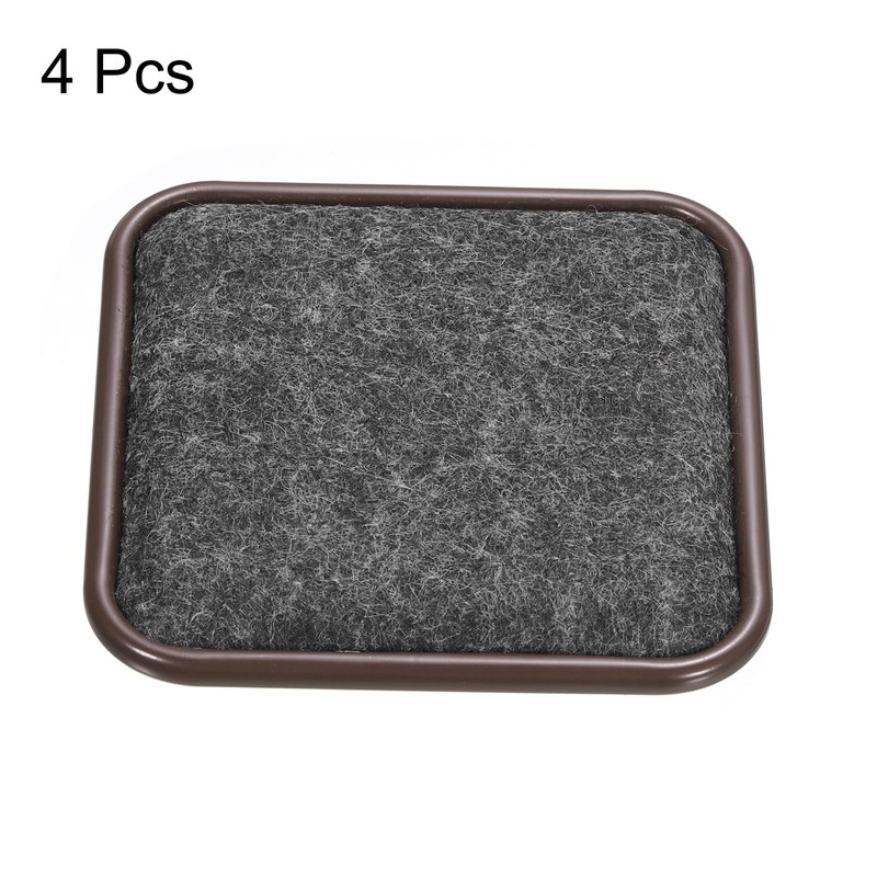 uxcell Furniture Sliders, 4Pcs 2 1/2" - Felt Square Sliding