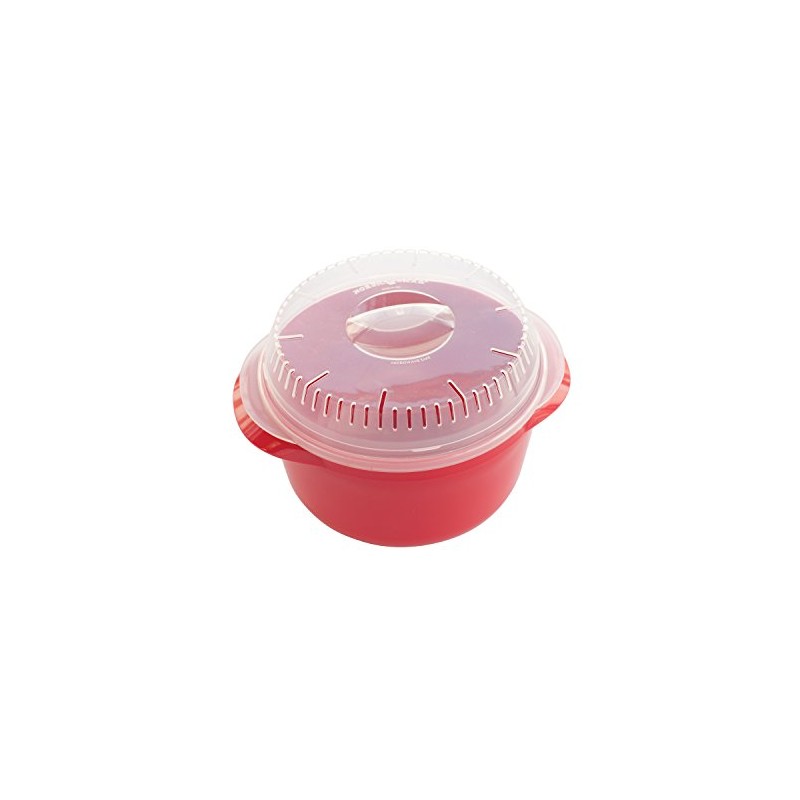 Nordic Ware Microwave Multi-Boiler, 5.5 Cup, Red