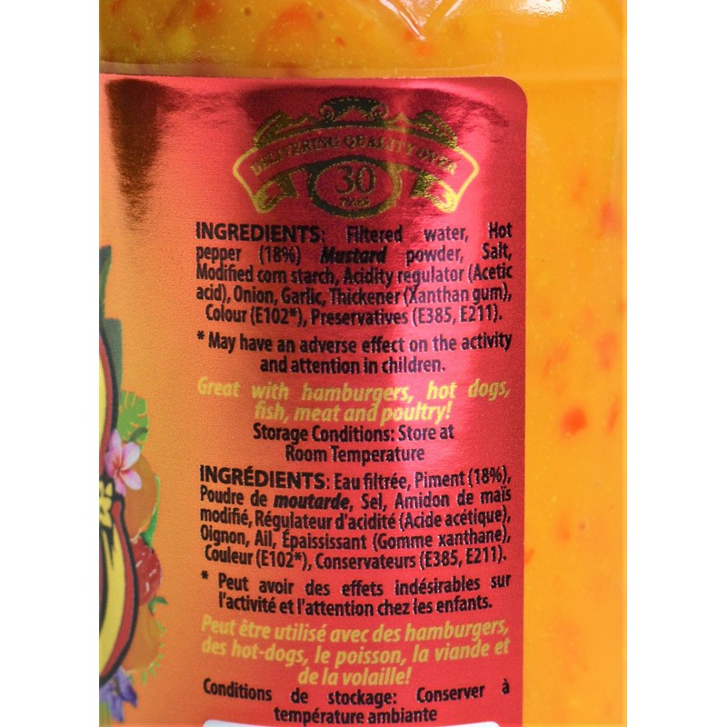 Baron West Indian Hot Sauce 5.5oz Pack of 4 Sealed