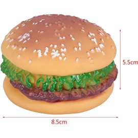 Hamburger Bite-Resistant Dog Toys Squeaky Chewing Toys Tooth Cleaning Dog Supplies, Golden Retriever Teddy Pets, etc, Dog Training, Sofa Damage Prevention, Hamburger Pet Toys Dog Squeak Toys