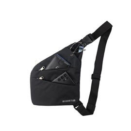 Anti-theft Shoulder Bag for Men - Invisible under Jacket, Most Practical Chest Bag, Crossbody Sling Bag, Shoulder Bag for Men, Messenger Bag, Handbag, Waist Bag, Belt Bag - James - Urban Black