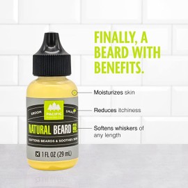 Pacific Shaving Company Natural Beard Oil - Beard Moisturizer & Conditioner for Men - Grooming Oil to Reduce Itchiness & Soothe Skin(1 Fl Oz)