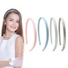 4 Set Girls Glitter Hair Bands Cute Non-Slip Plastic Hair