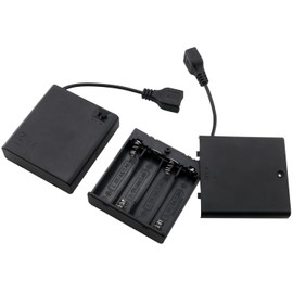 JJHXSM Enchufe USB hembra 4 pilas AA con interruptor de encendido y apagado