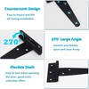 Zydiwo 4Pack T Strap Hinges 6 Inch Gate Hinges Black