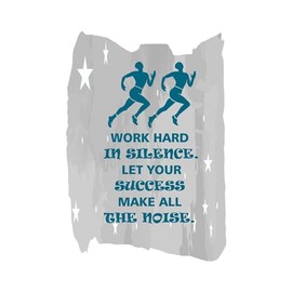 Nursery Let Your Success Make All Noise Sports Athlete Motivational Quote Vinyl Design Wall Art Sticker Designs Vinyl Stickers for Home House Walls Rooms Windows Bedroom Decoration Size (14x14 inch)