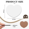 30 Pcs Heart Sublimation Buttons Blanks with Pins, 2.36 x