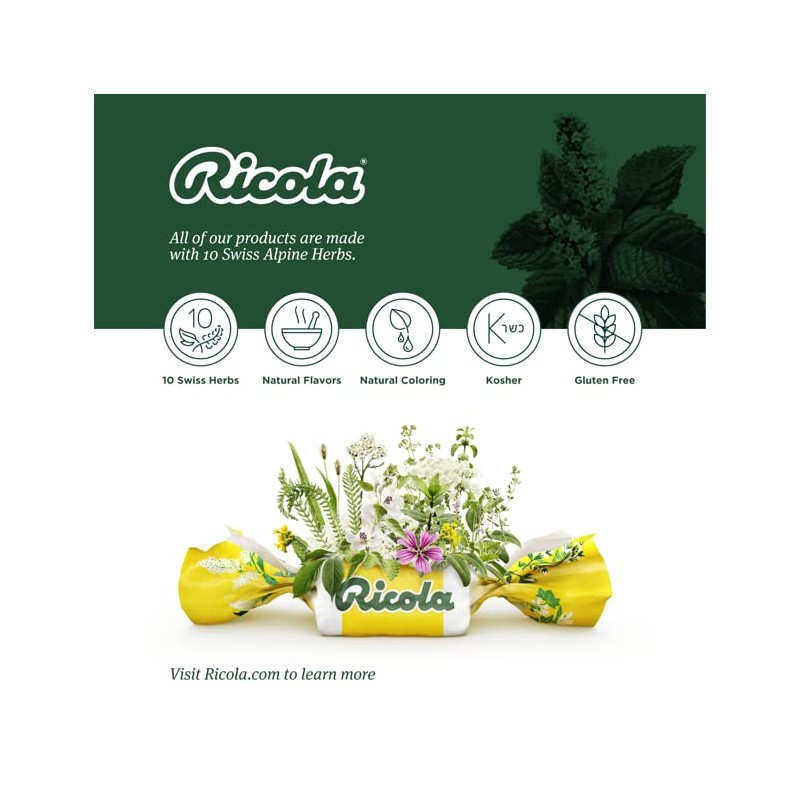 Ricola Sugar Free Original Swiss Herb Cough Drops, 19Count (Pack