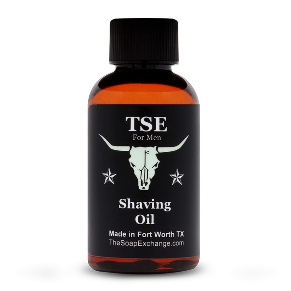 TSE for Men Pre-Shave Oil - Wicked Scent - Hand Crafted 2 fl oz / 60 ml Ultra Glide, Premium Lubricating, Natural Ingredients, For Face or Head, Made in the USA.