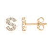 PAVOI 14K Yellow Gold Plated Sterling Silver CZ Alphabet Letter