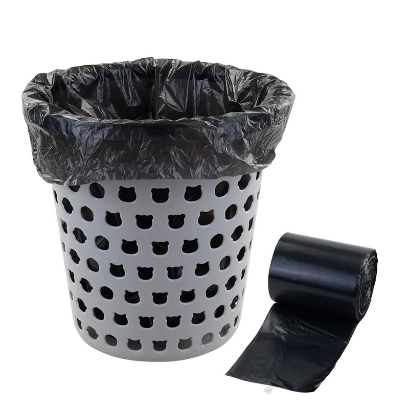 Yuright 5 L Small Bin Liners Bags, Black Trash Bag,