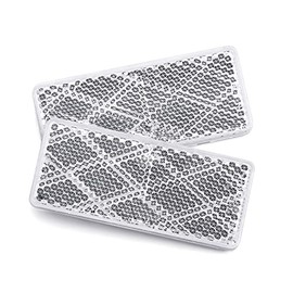 KOPPANG Reflector 70X30mm Self Adhesive Rectangle Safety Waterproof Stick on for Driveway Mailbox Trailer (White)