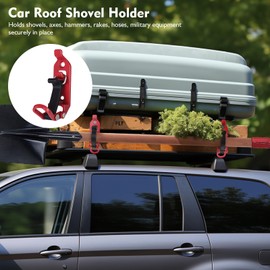 Moendergo Pack of 4 Shovel Holders for Roof Racks, Holder Roof Rack Accessories, Metal Rubber Clamp, Shovel Mount Clamp, Wall Mounting Kit for Offroad Roof Racks, Boats, Axe
