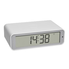TFA Dostmann Twist 60.2560.02 Wireless Alarm Clock Adjustable Snooze Duration Reversible Display Modern White