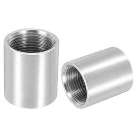 PATIKIL 3/4" NPT Female Weld Coupling, 2 Pack 304 Stainless Steel Threaded Half Coupling Weld On Bung Fittings Connector for Pipe Fuel Tank