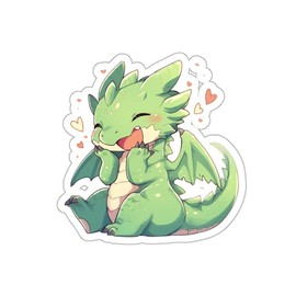Cute Dragon Sticker, Adorable Decal for Laptops, Water Bottles, Scrapbooks, and More - 4 Sizes Available - Decorative, Decor - size: 2" × 2", surface: White