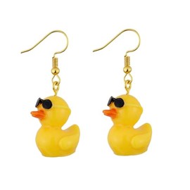 Funny Yellow Duck Earrings for Women Cool Cute Cartoon Sunglasses Duck Earrings Suumer Vcation Jewelry Gift-sunglasses