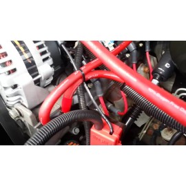 225FWY BIG 3 Upgraded BLUE 1/0 AWG Gauge Copper Snakeskin Cable Alternator Wire