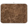 Brown Marble Texture Absorbent Dishes Drainer/Rack Mat for Countertop Small