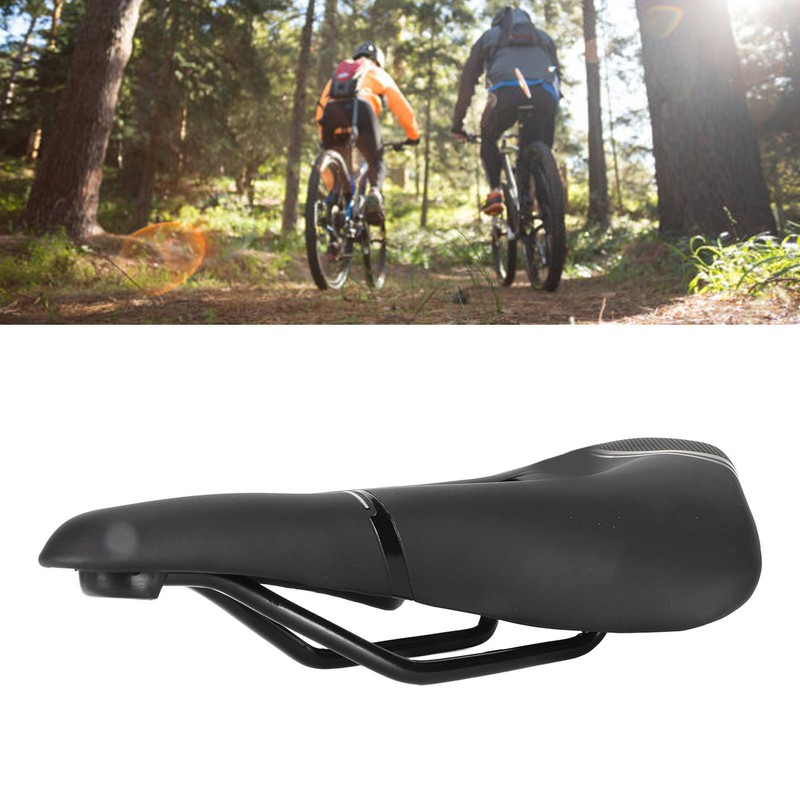 Bicycle Saddle Hollow Breathable Shock Absorbing Height Adjustable Prevent Slip