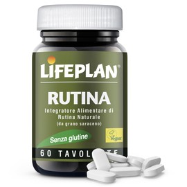 LIFEPLAN Rutina da Grano Saraceno, Integratore Microcircolo naturale per Circolazione Gambe con Flavonoidi antiossidanti, rafforza i vasi sanguigni e migliora l'assorbimento Vitamina C (60 Compresse)