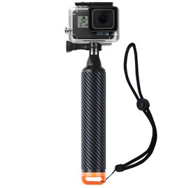 Homeet Float Handgrip Underwater Hand Grip Floating Hand Stick Monopod Pole Selfie Stick Ergonomic for Action Cameras Orange