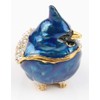 SEVENBEES Bird Trinket Box Metal Enameled Animal Figurines Collectable Wedding