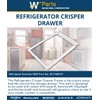 Whirlpool W11368751 Genuine OEM Refrigerator Crisper Drawer Replacement Part -