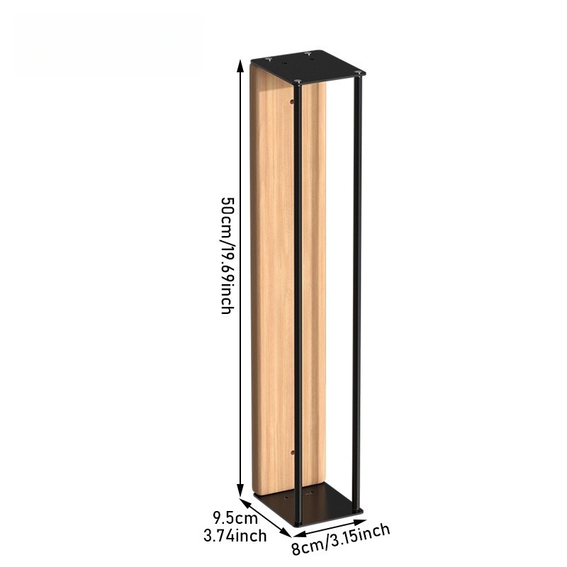 Wall-Mounted Towel Rack for Bathroom Storage – Iron & Wood