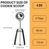 JUNADAEL J Large Cookie Scoop, 3 Tablespoon Cookie Scoop for