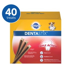 PEDIGREE DENTASTIX Large Dog Dental Treats Beef Flavor Dental Bones, 2.08 lb. Value Pack (40 Treats)