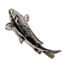 F NODE Silver Koi Fish Tie Clip Formal Wedding Party Business Men's Accessory Stylish Elegant, Alloy Steel