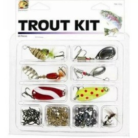 Danielson Trout Fishing Kit with Lures Hooks Sinkers and Tackles 68 Pieces