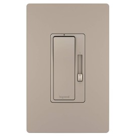 Legrand Radiant RH453PWPNI 450W Preset Decorator Rocker Dimmer Light Switch with Locator Light and Screwless Wall Plate for Dimmable LED and CFL Bulbs, Single Pole/3-Way, Nickel (1 Count)