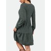 IWD V Neck Long Sleeve Fall Knit Sweater Dress for