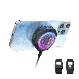 Black Shark - Enfriador magnético para teléfono celular 4PRO, radiador para teléfono celular con agarre extraíble, control de temperatura inteligente controlado por aplicación, ventilador portátil RGB
