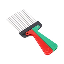 Afro Pick Comb, Metal Pick Comb Plastic Wide Tooth Hair Pick Comb Hairdressing Detangle Hair Pick Styling Tool for Curly Hair Style