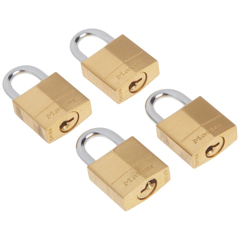 Master Lock Padlock, Solid Brass Lock, 3/4 in. Wide, 120Q