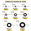 1200Pcs Nylon Flat Washers for Screws Bolts, Black Plastic Washers,