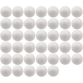 FFchuanhe 3 inchs 40pcs Craft Foam Ball, Smooth of White Polystyrene Round Ball, for Arts and Crafts Supplies, School Project， Wedding，DIY Craft, Home, Easter and Festival Party Decoration。