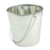 Indipets Flat-Sided Stainless Steel Pail