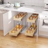 Sikarou Wood Pull Out Cabinet Organizer 2 Tie 9" W