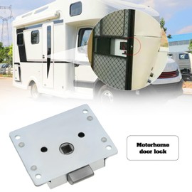 SG Store 2 x Door Lock Bolt Hole Spacing 50mm/75mm 68 x 87 x 19mm Suitable for Left & Right RV Trailer Sscrew-on Lock Silver