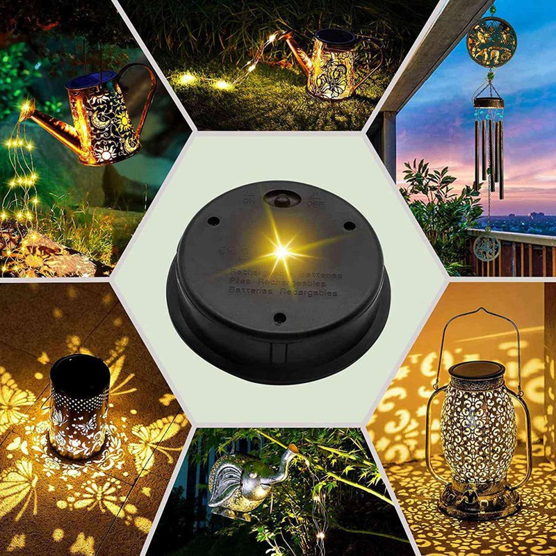 Lamsimoy 5 Pack Big Solar Light Replacement Top for Outdoor