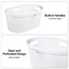 Idotry 40 L Large Plastic Laundry Hamper, Ventilated Clothes Basket