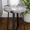 Walker Edison Anastasia Modern Metal Wrap X Base Accent Table,